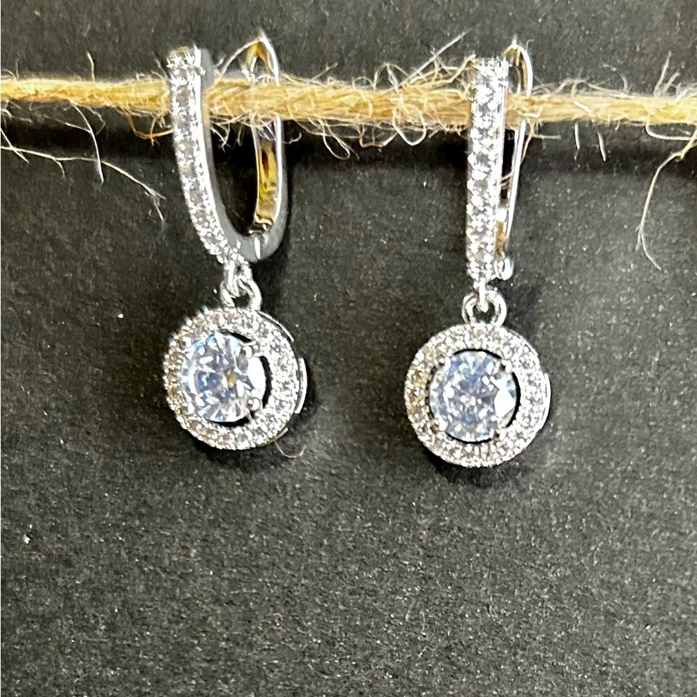 New Silver tone Drop Earrings